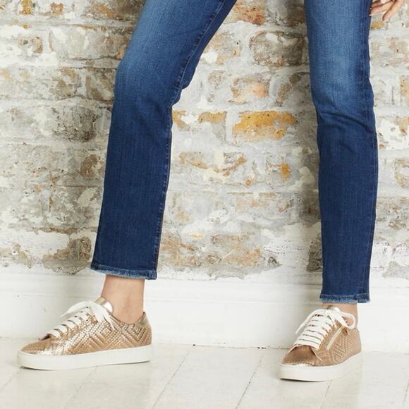 SOLE BLISS. Metallic Weave Leather Sneakers. Wmn Sz 36/US Sz 5. Made in a Italy - Picture 10 of 10